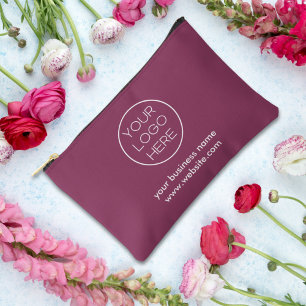 Elegant Minimalist Custom Business Logo Grape Accessory Pouch