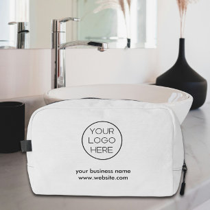 Elegant Minimalist Custom Business Logo   Grey Dopp Kit