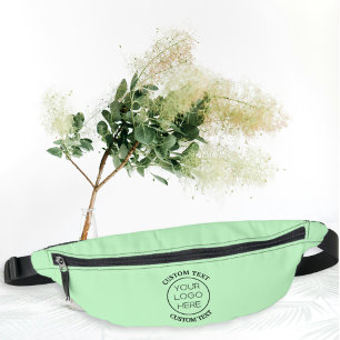 Elegant Minimalist Custom Business Logo Mint Bum Bags
