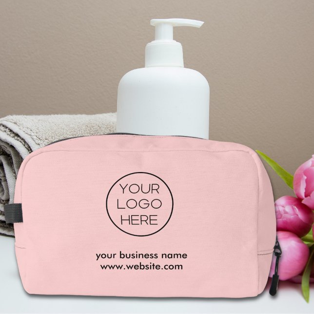 Elegant Minimalist Custom Business Logo | Pink Dopp Kit (Creator Uploaded)