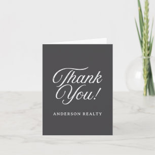 Elegant Minimalist Custom Business Thank You Card