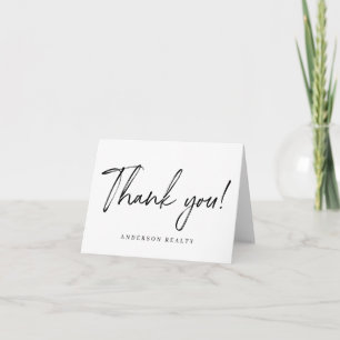 Elegant Minimalist Custom Business Thank You Card