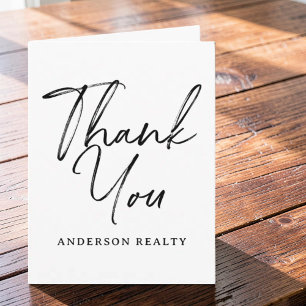 Elegant Minimalist Custom Business Thank You Card