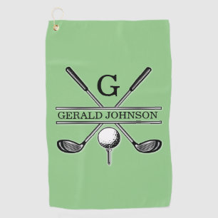 Elegant Minimalist Custom Golf Monogram Towel