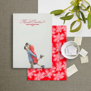 Elegant Minimalist Custom Photo Christmas Card
