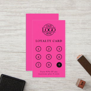 Elegant Minimalist Custom Small Business Logo Loyalty Card