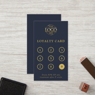 Elegant Minimalist Custom Small Business Logo Loyalty Card