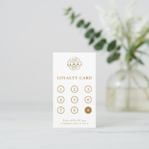 Elegant Minimalist Custom Small Business Logo Loyalty Card