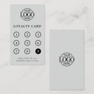 Elegant Minimalist Custom Small Business Logo Loyalty Card
