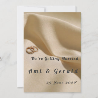 Elegant Minimalist Custom Wedding Card