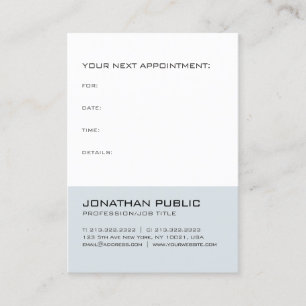 Elegant Minimalist Design Appointment Reminder Card