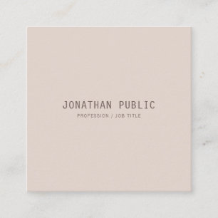 Elegant Minimalist Design Template Modern Trendy Square Business Card