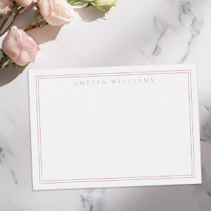 Elegant Minimalist Dusty Rose Two Border Card