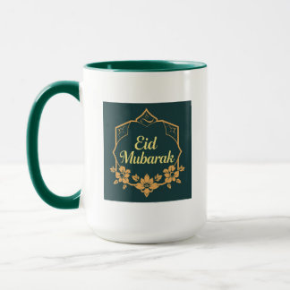 Elegant Minimalist Eid Mubarak Mug – Emerald Green