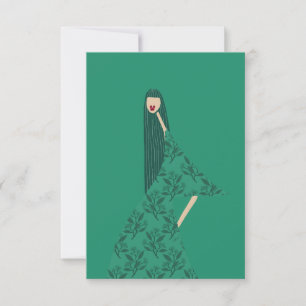 Elegant Minimalist Fashion Illustration Art Card