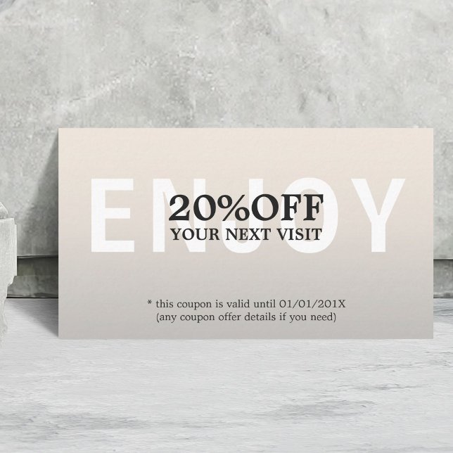 Elegant Minimalist Faux Silver Coupon Beauty (Creator Uploaded)