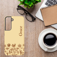 Elegant Minimalist Floral Design with Monogram