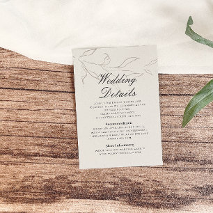 Elegant Minimalist Floral Wedding Enclosure Card