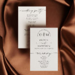 Elegant Minimalist Floral Wedding | Script Program<br><div class="desc">This simple wedding program blends clean design with modern elegance. Featuring script typography and subtle floral accents, it’s perfect for couples who want a stylish yet understated way to guide guests through the ceremony. With a spacious, easy to read layout, this double sided program allows you to share your wedding...</div>