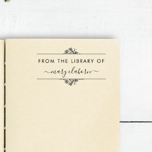 Elegant Minimalist Flowers From The Library Of Self-inking Stamp
