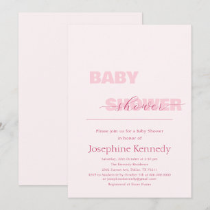 Elegant Minimalist Gender Neutral Baby Shower Invitation