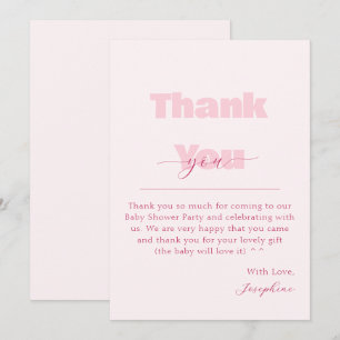 Elegant Minimalist Gender Neutral Baby Shower Thank You Card