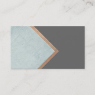 elegant minimalist geometric design blue and grey business card