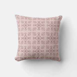 Elegant Minimalist Geometric Line Art Seamless Cushion