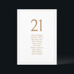 Elegant Minimalist Gold Seating Chart Table Number<br><div class="desc">Designed to co-ordinate with our Minimalist Wedding collection,  this customisable Seating Chart Card features a modern script with a minimalistic layout. Perfect for every season. To make advance changes,  select Personalise -> Edit using Design tool.</div>