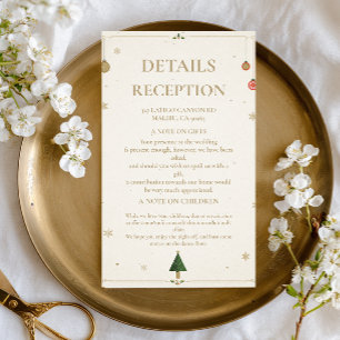 Elegant Minimalist Golden Holiday Harmony Enclosure Card