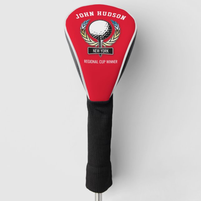 Elegant Minimalist Golf Design Golf Head Cover (Front)