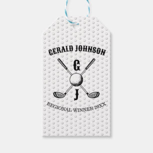 Elegant Minimalist Golf Monogr... Gift Tags