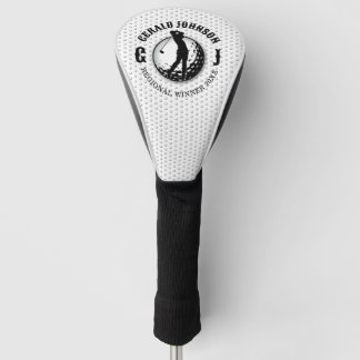 Elegant Minimalist Golf Monogram Design Golf Head Cover