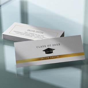 Elegant Minimalist Graduate Contact and Networking Calling Card
