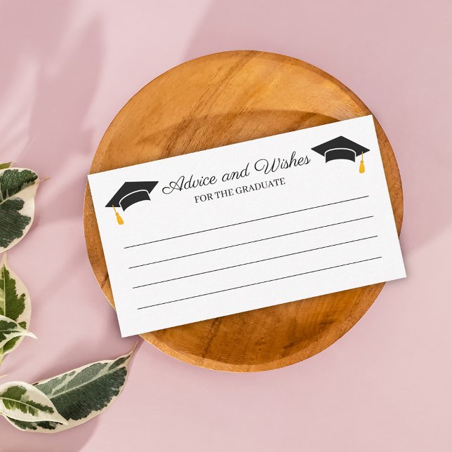 elegant minimalist graduation advice and wishes  card (Creator Uploaded)