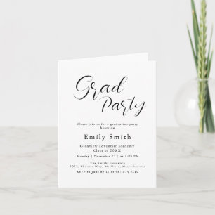 Elegant minimalist graduation party invitation