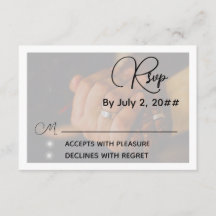 Elegant Minimalist Grey Wedding RSVP Reply Card