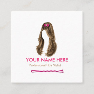 Elegant Minimalist Hair Stylist Business Card