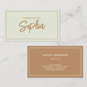 Elegant Minimalist Hair Stylist Pastel Business Card