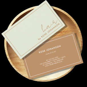 Elegant Minimalist Hair Stylist Pastel Business Card