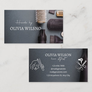 Elegant Minimalist Hairdresser Business Card