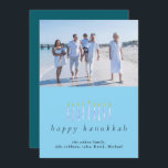 Elegant Minimalist Happy Hanukkah Family 1 Photo Holiday Card<br><div class="desc">Elegant Minimalist Happy Hanukkah Family 1 Photo</div>