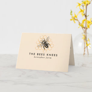 Elegant & Minimalist Honey Beekeeper Folded Card