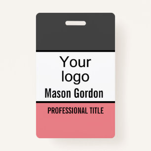 Elegant, minimalist ID badge