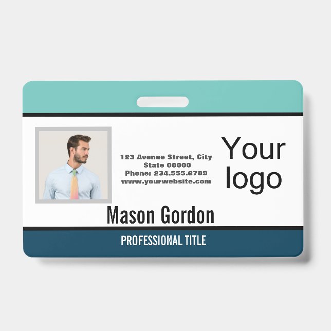 Elegant, minimalist ID badge (Front)