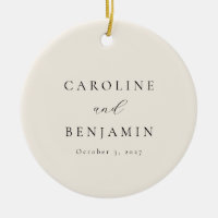 Elegant Minimalist Ivory Cream Calligraphy Wedding