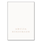 Elegant Minimalist Ivory Taupe Wedding Place Card