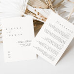 Elegant Minimalist Ivory Wedding Details on Back Invitation<br><div class="desc">This simple and elegant invitation is perfect for a modern wedding. Design features an handwritten font and modern minimalist design. Designed to coordinate with for the «SERENA» Wedding Invitation Collection. To change your names, wedding location and date, and other details, click «Personalise». View the collection link on this page to...</div>