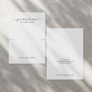 Elegant Minimalist Jewellery Display Card