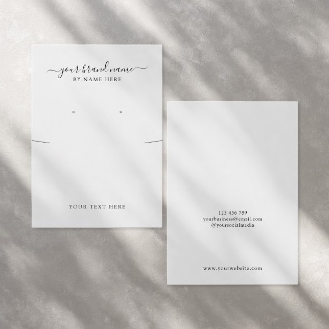 Elegant Minimalist Jewellery Display Card (Creator Uploaded)